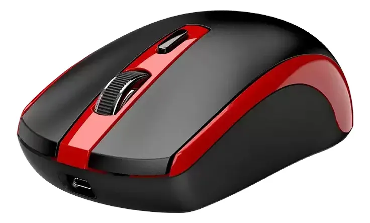 MOUSE ERGONÓMICO GENIUS ECO-8150 RECARGABLE ROJO, vista 2